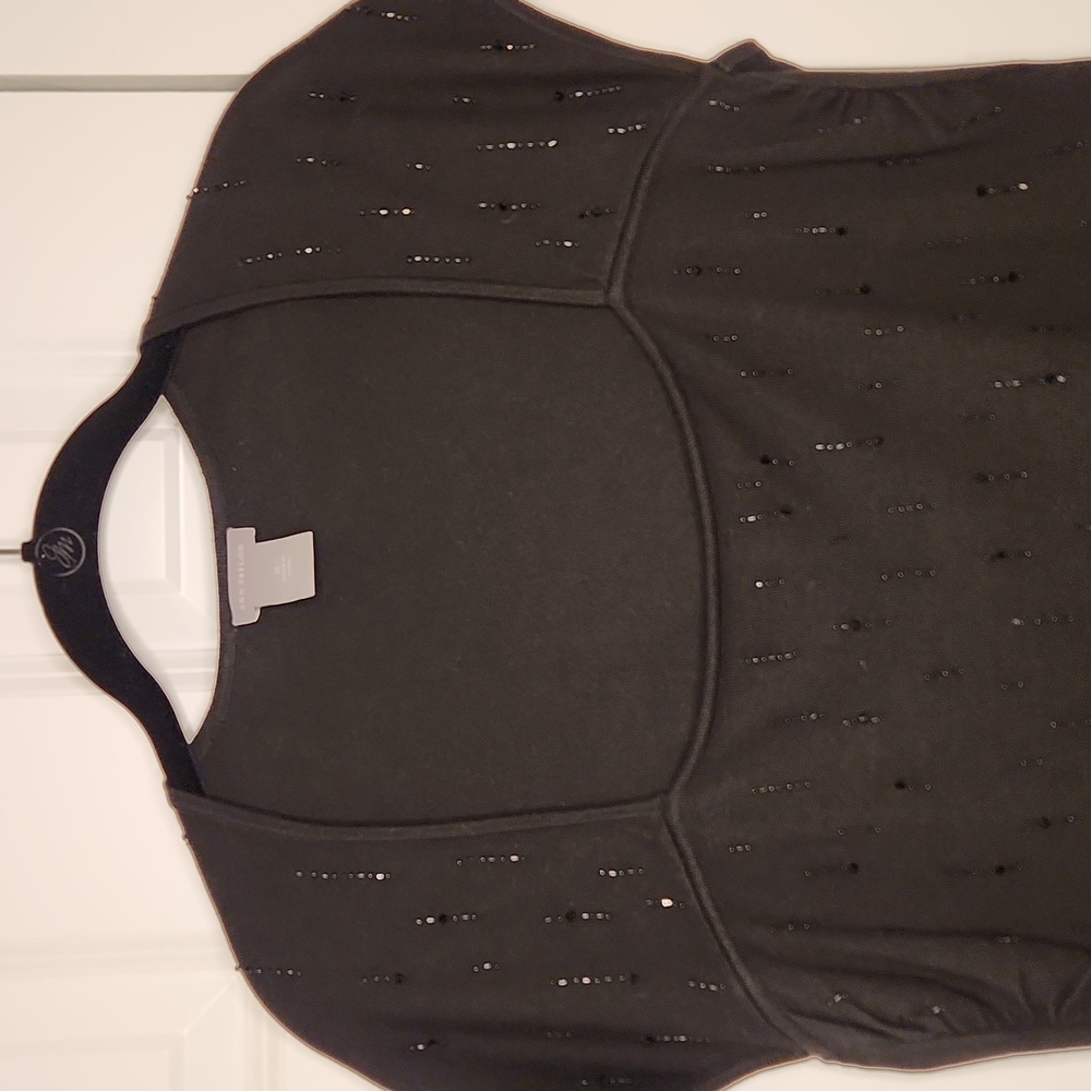 Ann Taylor Sequin Cap Sleeve knit top